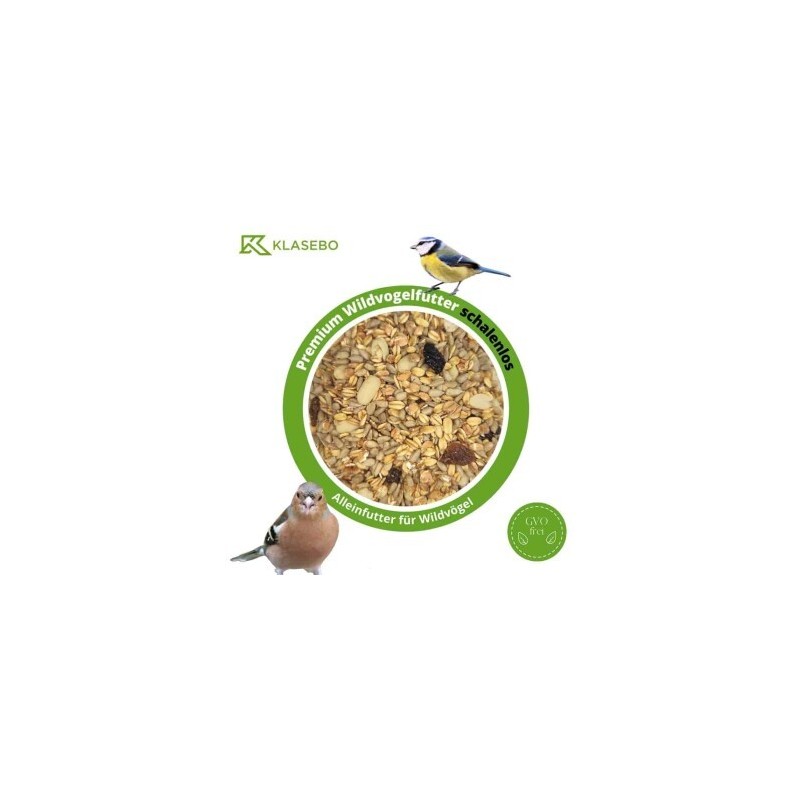 KLASEBO 20 kg Premium Wildvogelfutter, Streufutte, Fettfutter schalenlos