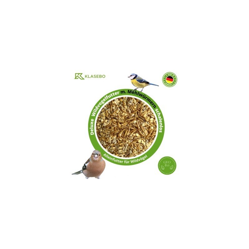 KLASEBO 20 kg Vogelfutter für Wildvögel Deluxe, Streufutte, Fettfutter, Wildvogelfutter