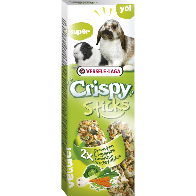 VERSELE-LAGA Knusperstäbchen-Gemüseflasche für Kaninchen und Cavies 110g