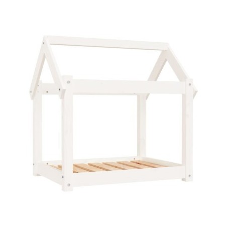 VidaXL Hundebett M (71x55x70 cm) aus Kiefernholz weiß