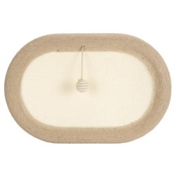 Katzenkratzbrett, 61 cm, extragroß, rutschfest, Sisal, Kratzbrett, Schüssel für Hauskatzen