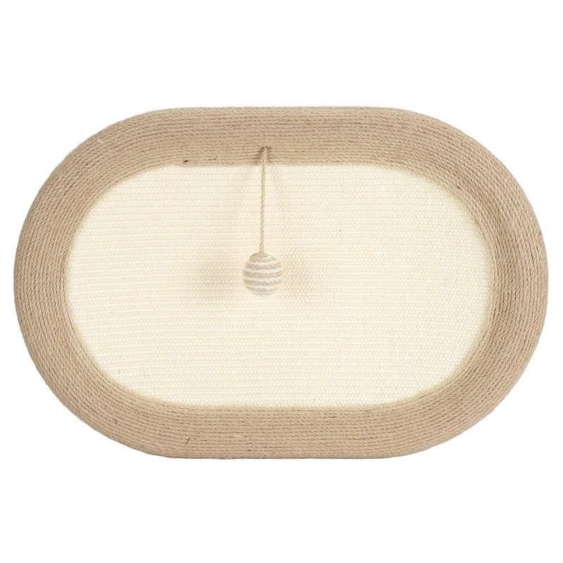 Katzenkratzbrett, 61 cm, extragroß, rutschfest, Sisal, Kratzbrett, Schüssel für Hauskatzen