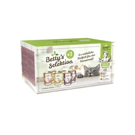 Betty's Landhausküche Selektion Nr.3 6 x 400g Dose für Katze