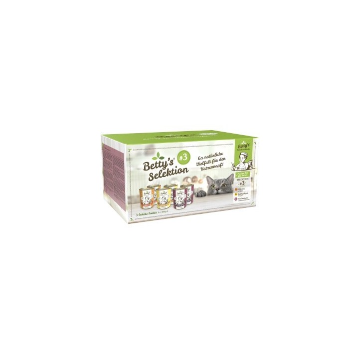 Betty's Landhausküche Selektion Nr.3 6 x 400g Dose für Katze