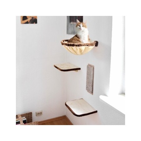Rohrschneider ® Katzen-Kletterwand 4-teilig beige