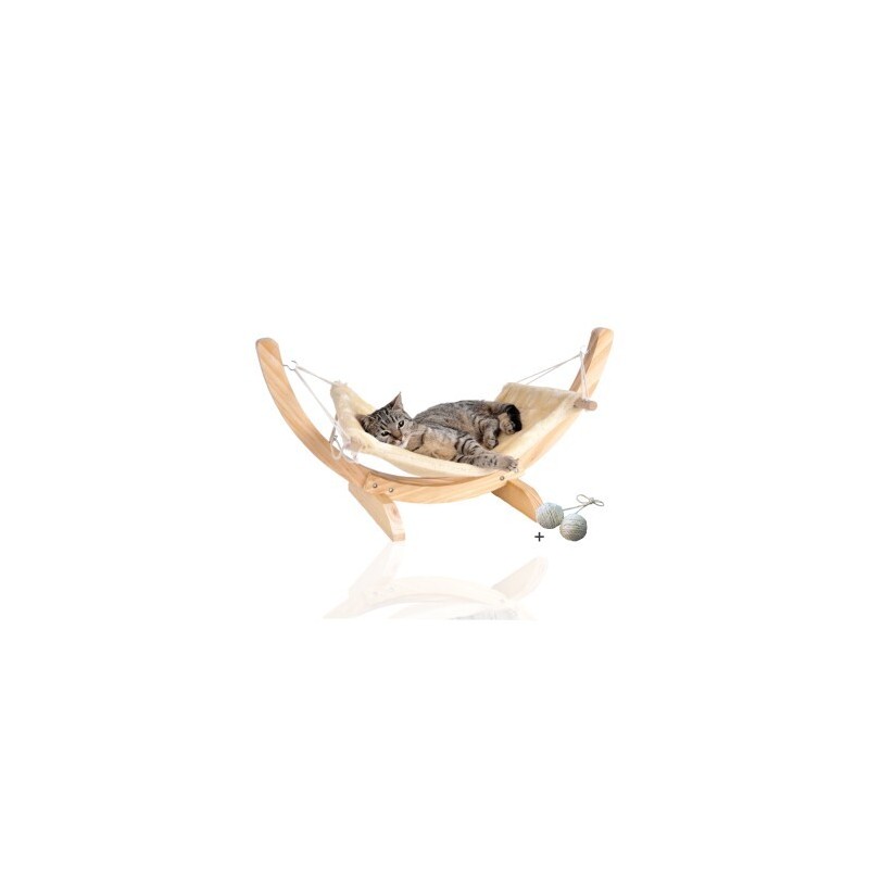 Rohrschneider ® Katzenhängematte Cat Relax, Katzenschlafplatz inkl. Gratis-Beigabe