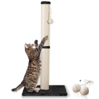 Rohrschneider ® Katzenbaum L Stamm, inkl. Gratis-Spielkugel 2er-Set dunkelgrau 40 cm, 87 cm, 40 cm