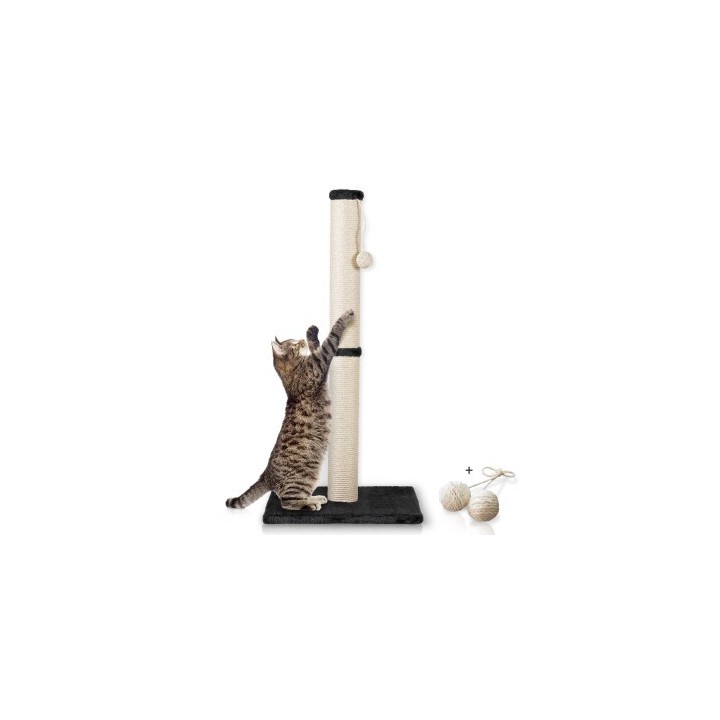Rohrschneider ® Katzenbaum L Stamm, inkl. Gratis-Spielkugel 2er-Set dunkelgrau 40 cm, 87 cm, 40 cm