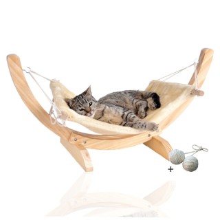 Rohrschneider ® Katzenhängematte Cat Relax, Katzenschlafplatz inkl. Gratis-Beigabe