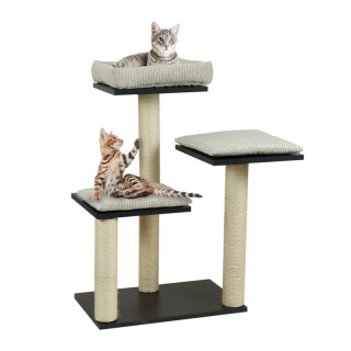Rohrschneider ® Katzenbaum Modern mit Cordkissen, inkl. Gratis-Spielkugel 2er Set
