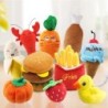 Stressabbau-Haustier-Plüschspielzeug, bunte Cartoon-Frucht, Tierform, bissfest klingende Puppe, Backenzahn