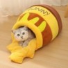 Katzenbett, Haus, abnehmbare Plüschmatte, Katzen, Vier Jahreszeiten, Kissen, Korb, Honigglasform, maschinenwaschbar, Haustier