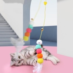 Neuer Katzen-Nervenstock für Haustiere, Katzenspielzeug aus hochelastischem Seil, Federglocke, Katzen-Nervenstock, Schaukelsp