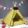 Haustierzelt Teddy VIP Kleine und mittelgroße Hundehütte Katzenhaus Canvasstoff Holzhaus für Haustiere S (40 × 40 × 50cm)