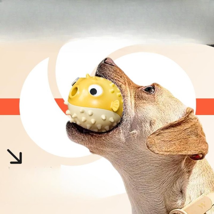 Neues Haustierspielzeug, Zähneknirschen und Reinigen, Hundespielzeug, resistent gegen Beißen und Futterleckage, Ball zum Kaue