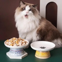 Katze Keramik Schüssel Haustier böhmischen Lebensmittel Wasser Feeder kleine Hunde angehoben trinken Essen liefert