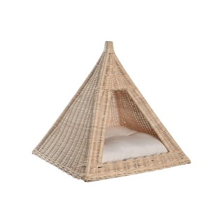 Haustierbett DKD Home Decor Natürliches Rattan 45 x 45 x 45 cm