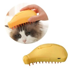 Haustier-Sprühbürste, Hundekamm, selbstreinigende Massage-Sprühbürste für Hundehaare, entfernt Verfilzungen, Tierhaare, Massa