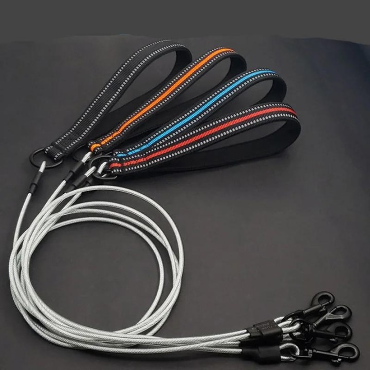 Drahthalsbänder für Haustiere, Hundehalsbänder mit Bissschutz, reflektierendes Stahldrahtgeschirr, Trainingszubehör für große