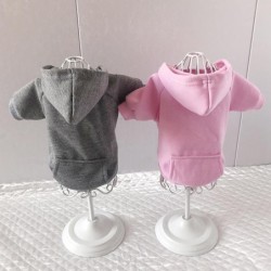 Haustier-Sweatshirt: Herbst/Winter Plus Samt Unifarben für Hunde & Katzen S schwarz