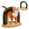Katzenbogen-Pflegebürste, interaktiver Katzen-Selbstpfleger mit Kratzkissen, Katzengesichts-Kratz-Massagebürste für Hauskatze