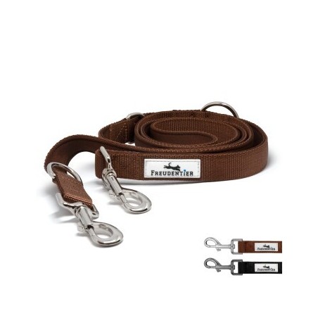 Freudentier Hundeleine 2m, gepolstert & verstellbar