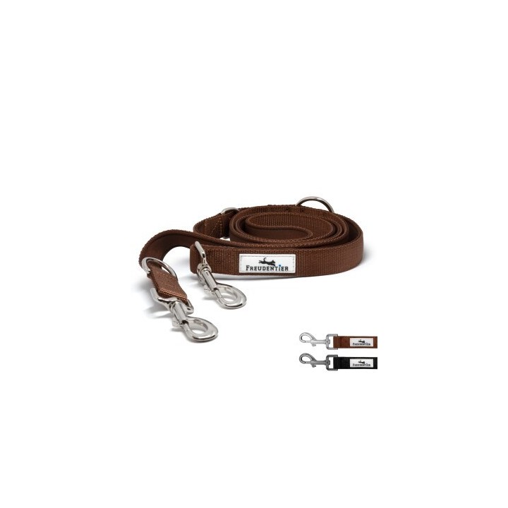 Freudentier Hundeleine 2m, gepolstert & verstellbar