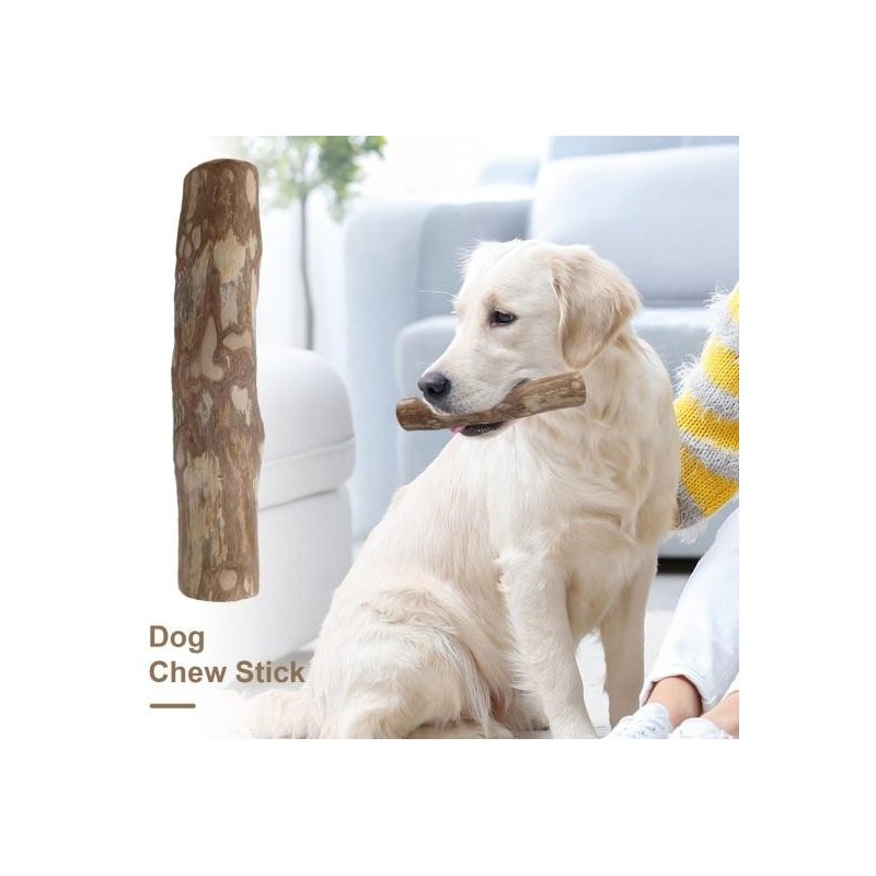 Kaustab aus Holz für Hunde, natürliche Holzknochen, Zahnreinigungsspielzeug für Hunde, Zahnpflegestab, Bio-Kausnacks für Haus