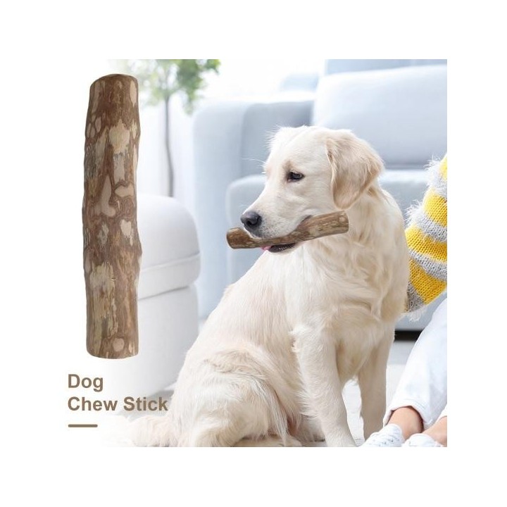 Kaustab aus Holz für Hunde, natürliche Holzknochen, Zahnreinigungsspielzeug für Hunde, Zahnpflegestab, Bio-Kausnacks für Haus