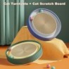 Katzenkratzbrett, 3-in-1, rundes Kratzbrettnest mit Spielzeugbällen zum Schleifen von Katzen im Innenbereich weiß