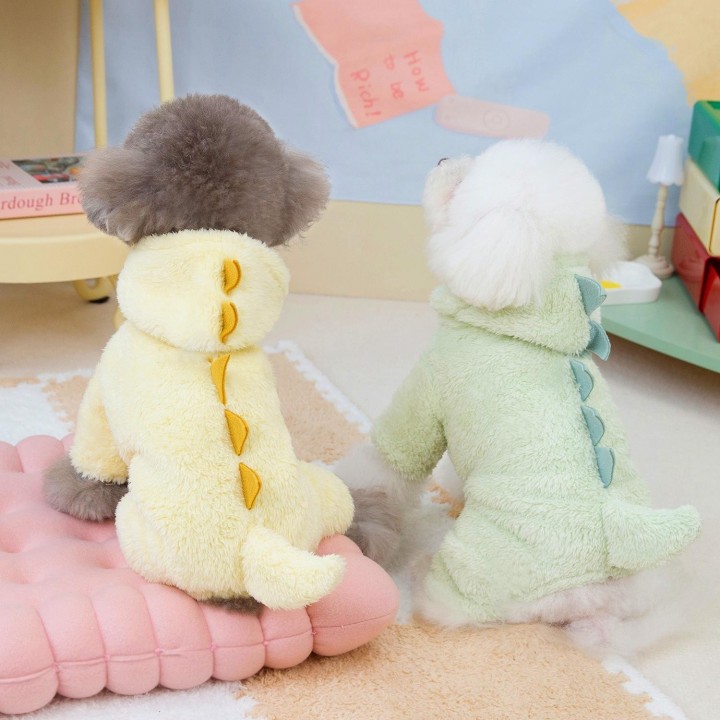 Herbst-Winter-Hundekleidung, süßes Cartoon-Haustier-Set, Cross-Dressing, vierbeinige Kleidung, Samt, kleine mittelgroße Welpe