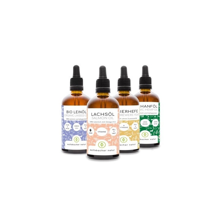 Wolfsbacher Natur Futteröl Set 4 x 100ml