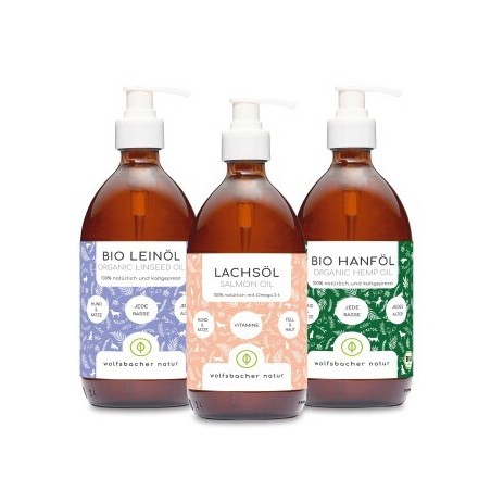 Wolfsbacher Natur Futteröl Set 3 x 500ml