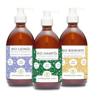 Wolfsbacher Natur Futteröl Set 3 x 500ml