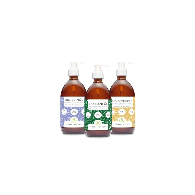 Wolfsbacher Natur Futteröl Set 3 x 500ml