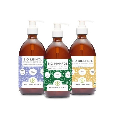 Wolfsbacher Natur Futteröl Set 3 x 500ml