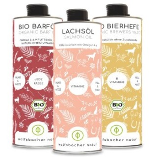 Wolfsbacher Natur Futteröl Set 3 x 1 Liter