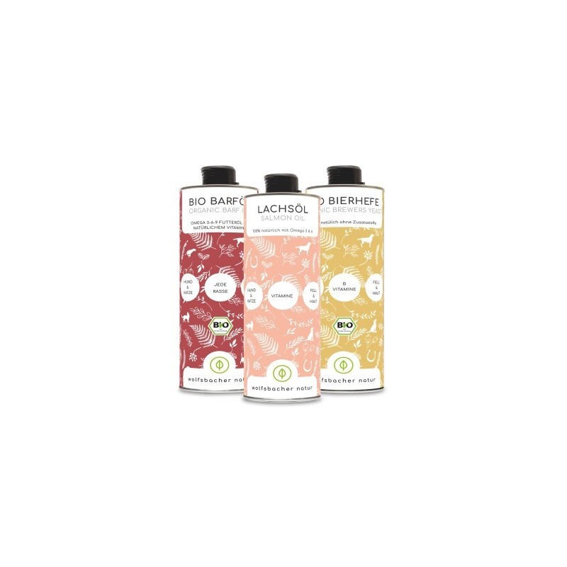 Wolfsbacher Natur Futteröl Set 3 x 1 Liter