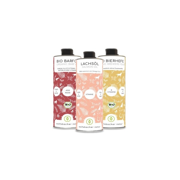 Wolfsbacher Natur Futteröl Set 3 x 1 Liter
