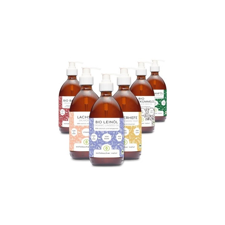 Wolfsbacher Natur Futteröl Set 6 x 500ml