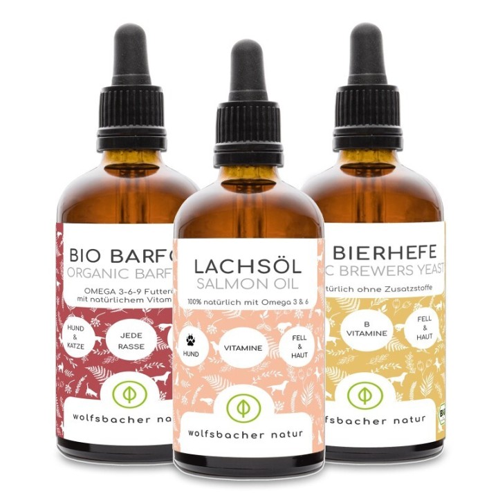 Wolfsbacher Natur Futteröl Set 3 x 100ml