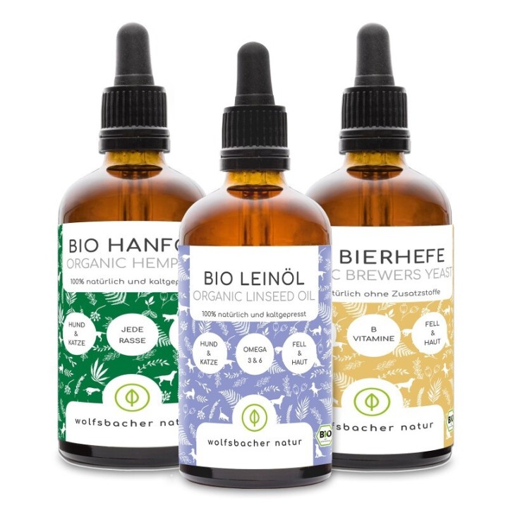 Wolfsbacher Natur Futteröl Set 3 x 100ml