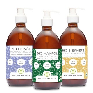Wolfsbacher Natur Futteröl Set 3 x 500ml