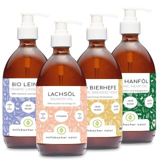 Wolfsbacher Natur Futteröl Set 4 x 500ml