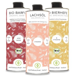Wolfsbacher Natur Futteröl Set 3 x 1 Liter