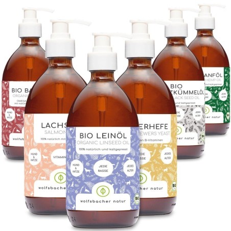 Wolfsbacher Natur Futteröl Set 6 x 500ml