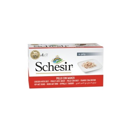 Schesir Multipack Adult 4x85g Huhn mit Rind