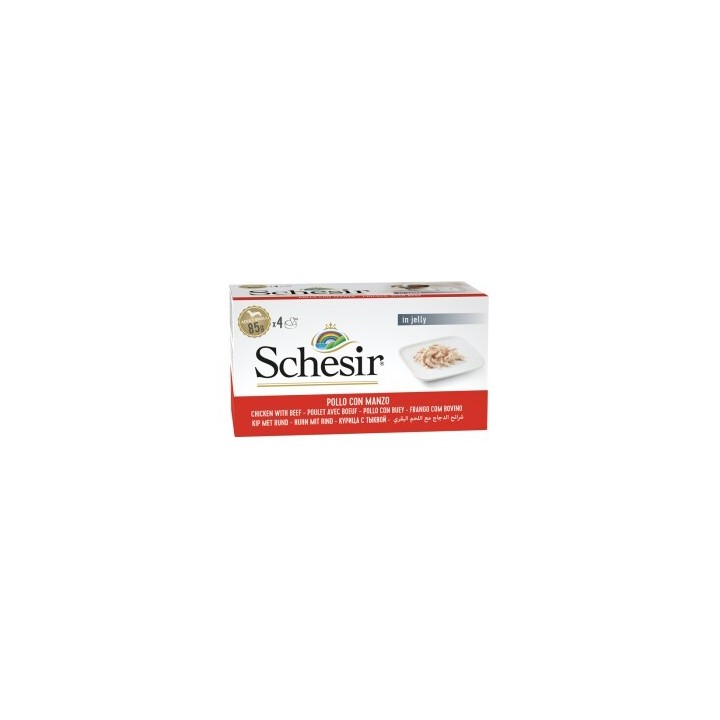 Schesir Multipack Adult 4x85g Huhn mit Rind