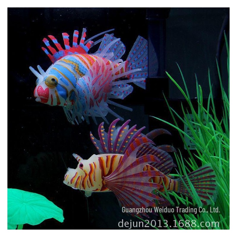 Leuchtende Feuerfische aus Silikon für Aquarien, Dekoration Trumpet