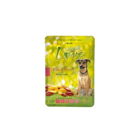 alsa natural Love Ente & Hirse mit Reis und Ananas, Anzahl: 6 x 300 g, 300 g, Hundefutter nass